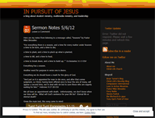 Tablet Screenshot of inpursuitofjesus.wordpress.com