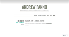 Desktop Screenshot of andrewfanno.wordpress.com