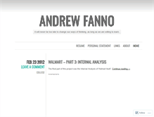 Tablet Screenshot of andrewfanno.wordpress.com