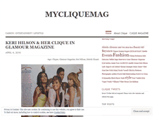 Tablet Screenshot of mycliquemag.wordpress.com