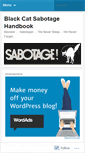Mobile Screenshot of blackcatsabotage.wordpress.com