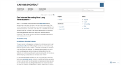 Desktop Screenshot of calvinsshoutout.wordpress.com
