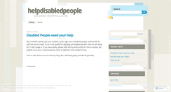 Desktop Screenshot of helpdisabledpeople.wordpress.com