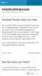 Mobile Screenshot of helpdisabledpeople.wordpress.com