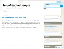 Tablet Screenshot of helpdisabledpeople.wordpress.com