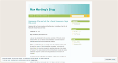 Desktop Screenshot of maxharding2010.wordpress.com