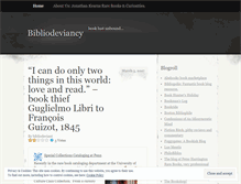 Tablet Screenshot of bibliodeviant.wordpress.com