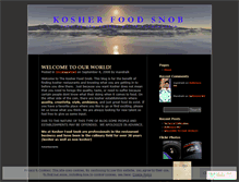 Tablet Screenshot of kosherfoodsnob.wordpress.com