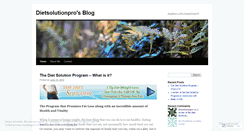 Desktop Screenshot of dietsolutionpro.wordpress.com