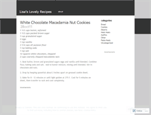 Tablet Screenshot of lisaslovelyrecipes.wordpress.com