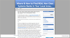 Desktop Screenshot of getnonchexsystemsbanks.wordpress.com