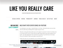 Tablet Screenshot of likeyoureallycare.wordpress.com