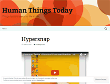 Tablet Screenshot of humanthingstoday.wordpress.com
