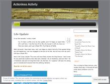 Tablet Screenshot of actionlessactivity.wordpress.com
