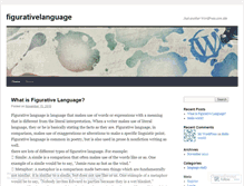 Tablet Screenshot of figurativelanguage.wordpress.com