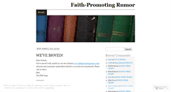 Desktop Screenshot of faithpromotingrumor.wordpress.com