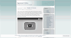 Desktop Screenshot of ignorantcritics.wordpress.com