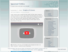 Tablet Screenshot of ignorantcritics.wordpress.com