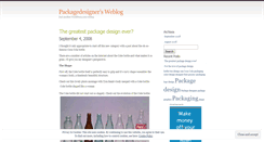 Desktop Screenshot of packagedesigntalk.wordpress.com