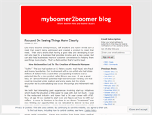 Tablet Screenshot of myboomer2boomer.wordpress.com