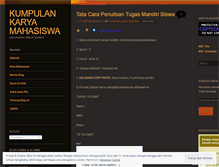 Tablet Screenshot of kumpulankaryasiswa.wordpress.com