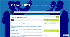 Desktop Screenshot of ckingdebate.wordpress.com