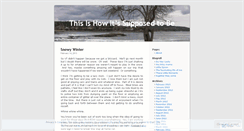 Desktop Screenshot of howitssupposedtobe.wordpress.com