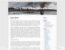 Tablet Screenshot of howitssupposedtobe.wordpress.com