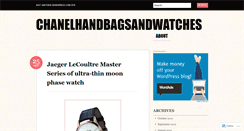 Desktop Screenshot of chanelhandbagsandwatches.wordpress.com