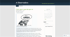 Desktop Screenshot of aobservadora.wordpress.com