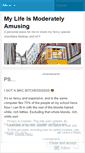 Mobile Screenshot of mylifeismoderatelyamusing.wordpress.com