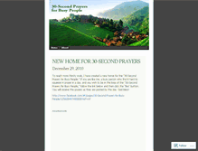 Tablet Screenshot of 30secondprayers.wordpress.com
