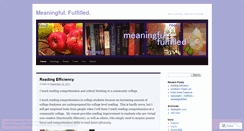 Desktop Screenshot of meaningfulfilled.wordpress.com