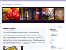 Tablet Screenshot of meaningfulfilled.wordpress.com