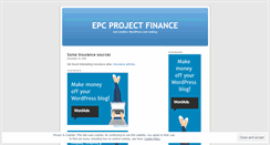 Desktop Screenshot of epcprojectfinance.wordpress.com