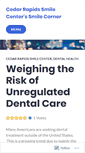 Mobile Screenshot of cedarrapidssmilecenter.wordpress.com