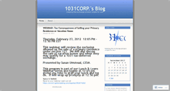 Desktop Screenshot of 1031corp.wordpress.com