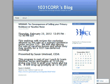 Tablet Screenshot of 1031corp.wordpress.com