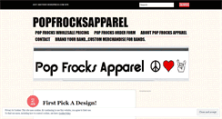 Desktop Screenshot of popfrocksapparel.wordpress.com