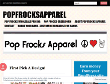 Tablet Screenshot of popfrocksapparel.wordpress.com