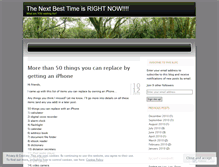 Tablet Screenshot of nextbesttime.wordpress.com