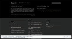 Desktop Screenshot of idolater.wordpress.com