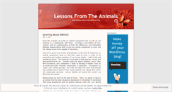 Desktop Screenshot of lessonsfromtheanimals.wordpress.com