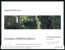 Tablet Screenshot of exegeticalreflections.wordpress.com