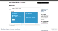 Desktop Screenshot of filoudebruxelles.wordpress.com