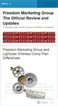 Mobile Screenshot of freedommarketinggroup.wordpress.com