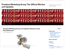 Tablet Screenshot of freedommarketinggroup.wordpress.com