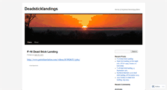 Desktop Screenshot of deadsticklandings.wordpress.com