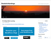 Tablet Screenshot of deadsticklandings.wordpress.com