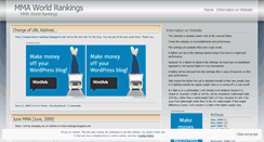 Desktop Screenshot of mmaworldrankings.wordpress.com